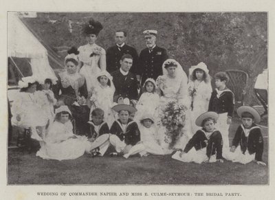 Matrimonio del comandante Napier e Miss E Culme-Seymour, il gruppo nuziale da English Photographer