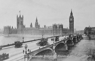 Ponte di Westminster e il Palazzo del Parlamento, c.1902 da English Photographer