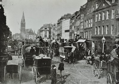 Whitechapel High Street, vista verso est, 1890 da English Photographer