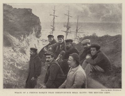 Naufragio di una Barca Francese vicino a Christchurch Head, Hants, l