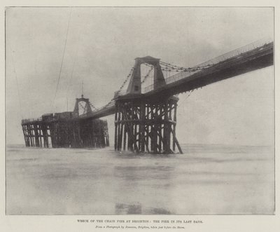 Naufragio del Chain Pier a Brighton, il molo nei suoi ultimi giorni da English Photographer