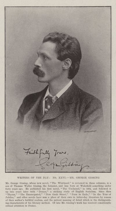 Scrittori del giorno, Mr George Gissing da English Photographer