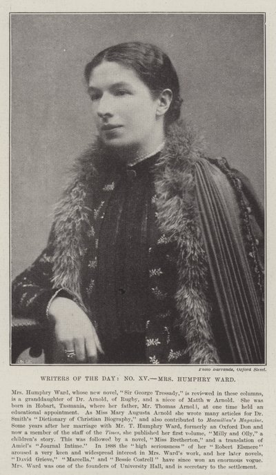 Scrittori del giorno, Mrs Humphry Ward da English Photographer