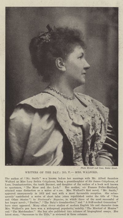 Scrittori del giorno, Mrs Walford da English Photographer