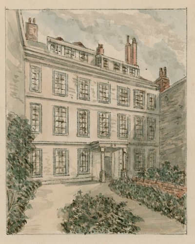 10 Nevills Court, Fetter Lane, Holborn, da uno schizzo del 1890 da English School