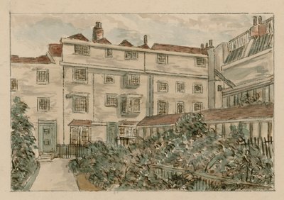 13-15 Nevills Court, Fetter Lane, Holborn, da uno schizzo del 1900 da English School