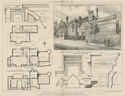 15 Little Holland House, Kensington, la residenza e gli studi di G F Watts, RA da English School
