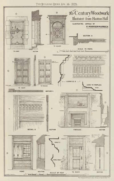 Lavori in Legno del XVI Secolo, illustrati da Haddon Hall da English School
