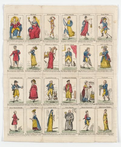 24 personaggi della Dodicesima Notte, 1818 da English School