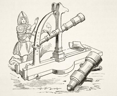 Un cannone del XV secolo, da The National and Domestic History of England di William Hickman Smith Aubrey, pubblicato a Londra, c.1890 da English School
