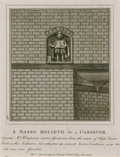 Un bassorilievo di un giardiniere da English School