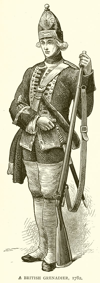 Un granatiere britannico, 1782 da English School