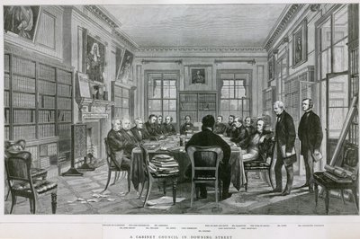 Un Consiglio di Gabinetto a 10 Downing Street da English School