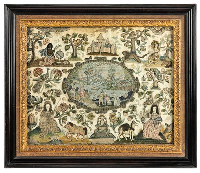 Un quadro di ricamo di Carlo II dell