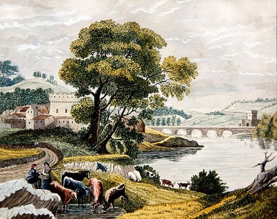 Paesaggio Claudiano, c.1825 da English School