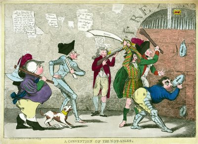 Una convenzione dei Non-Abili, pub. 1787 da English School