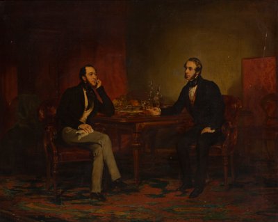 Una conversazione, c.1840 da English School