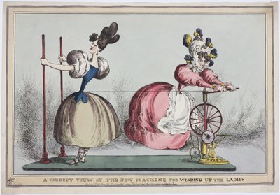 Una Vista Corretta della Nuova Macchina per Caricare le Signore, pubblicata da Thomas McLean, c.1830 da English School
