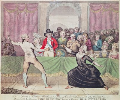 Un duello di scherma a Carlton House alla presenza del Principe Reggente tra il Cavaliere d
