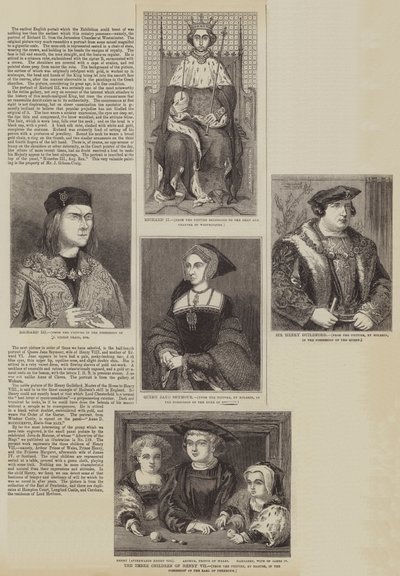 Un gruppo di ritratti antichi (incisione) da English School