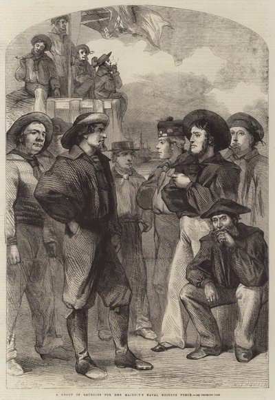 Un gruppo di reclute per la Riserva Navale di Sua Maestà da English School