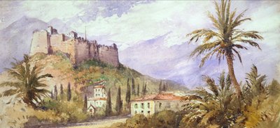Fortezza su una collina nelle montagne dell