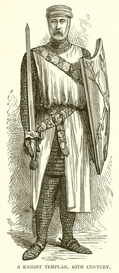 Un cavaliere templare, X secolo da English School