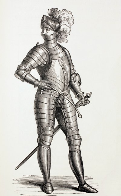 Un cavaliere in armatura completa nel XV secolo da English School