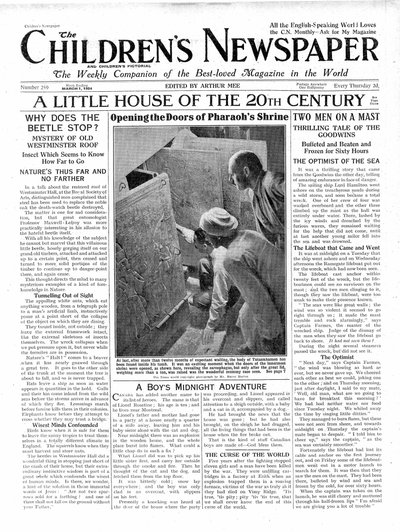 Una piccola casa del XX secolo, prima pagina di 