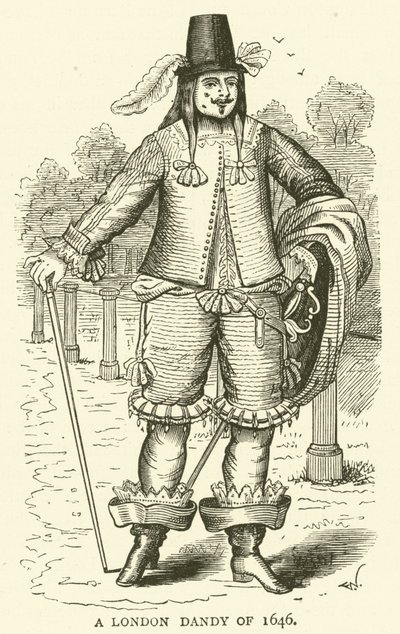 Un dandy londinese del 1646 da English School