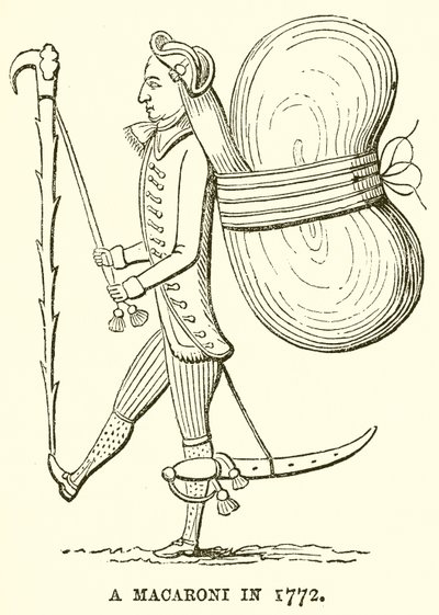Un Macaroni nel 1772 da English School