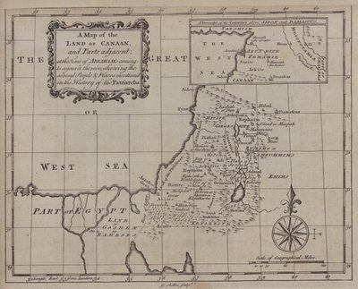 Carta della Terra di Canaan e delle parti adiacenti al tempo in cui Abramo venne a soggiornarvi, con l