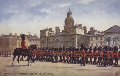 Una parata, Horse Guards Parade, Whitehall da English School
