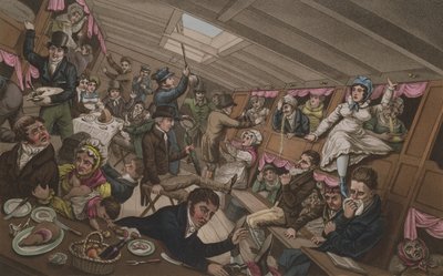 Un pacchetto di Margate - Gli effetti di una raffica o uno spostamento improvviso del carico, pubblicato da G. Humphrey, Londra, 6 novembre 1821 da English School