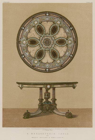 Tavolo in Marqueterie da English School