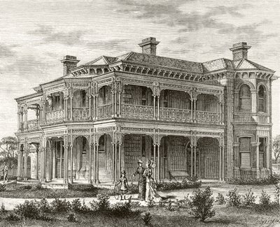 Una casa suburbana di Melbourne, c.1880, da 