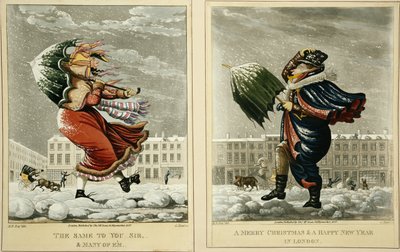 Buon Natale e Felice Anno Nuovo a Londra: E lo stesso a te, signore, e molti di loro, inciso da G. Hunt, 1827 da English School