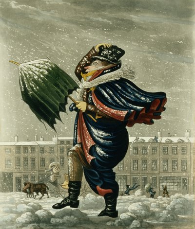 Buon Natale e Felice Anno Nuovo a Londra, inciso da G. Hunt, 1827 da English School