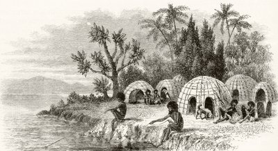 Un accampamento nativo nel Queensland, c.1880, da 