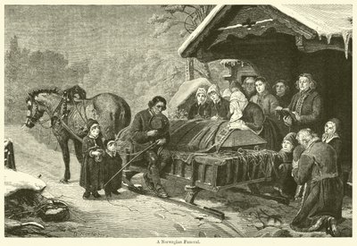 Un funerale norvegese (incisione) da English School