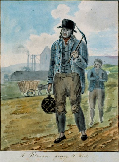 Un minatore che va al lavoro da English School