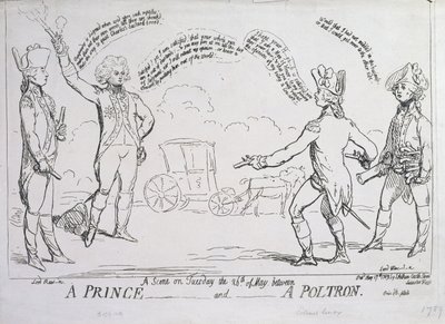 Un principe e un poltrone, pubblicato da J. Aitken nel 1789 da English School