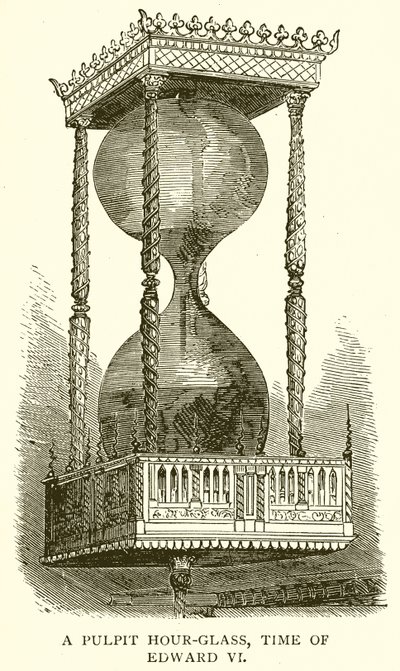 Clessidra da pulpito, tempo di Edoardo VI da English School