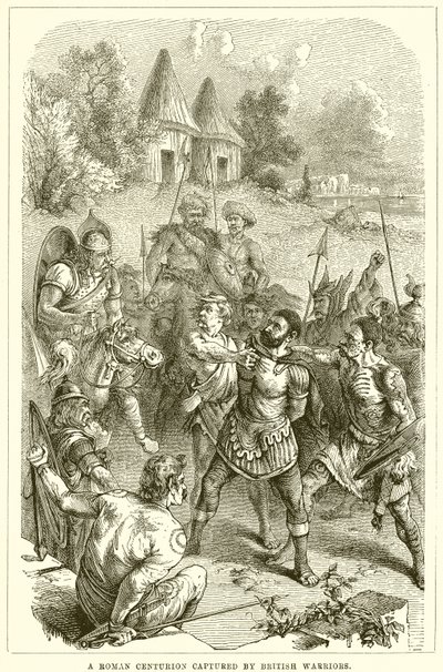 Un Centurione Romano Catturato dai Guerrieri Britannici da English School