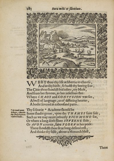 Scena rurale con la poesia 