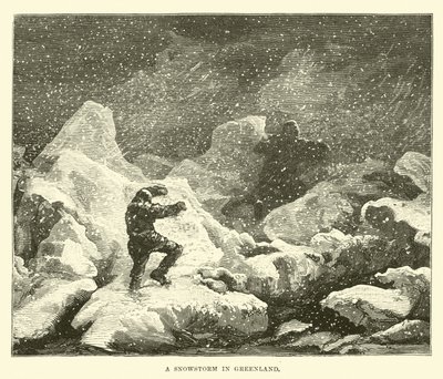 Una tempesta di neve in Groenlandia da English School