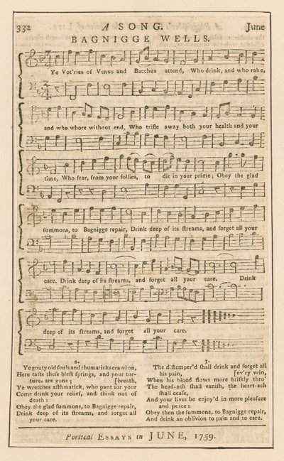 Una canzone: Bagnigge Wells, Londra da English School