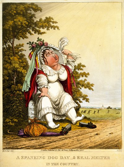 Una Giornata da Cani e un Vero Scioglimento in Campagna, inciso da George Hunt, pubblicato da Thomas McLean, Londra, 1827 da English School