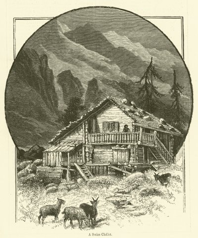 Uno chalet svizzero (incisione) da English School