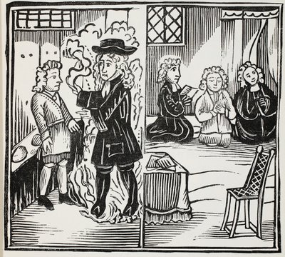 Un Terribile e Opportuno Avvertimento ai Giovani, illustrazione da Chap-books of the Eighteenth Century di John Ashton, pub. 1882 da English School
